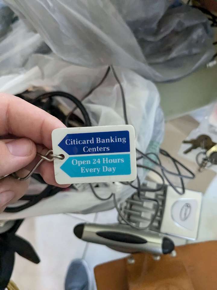 A keychain advertising the services of Citibank