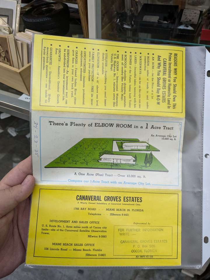 A magazine advertisement for large plots in a new subdivision